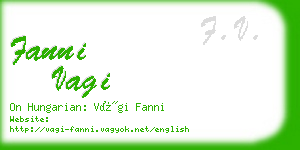 fanni vagi business card